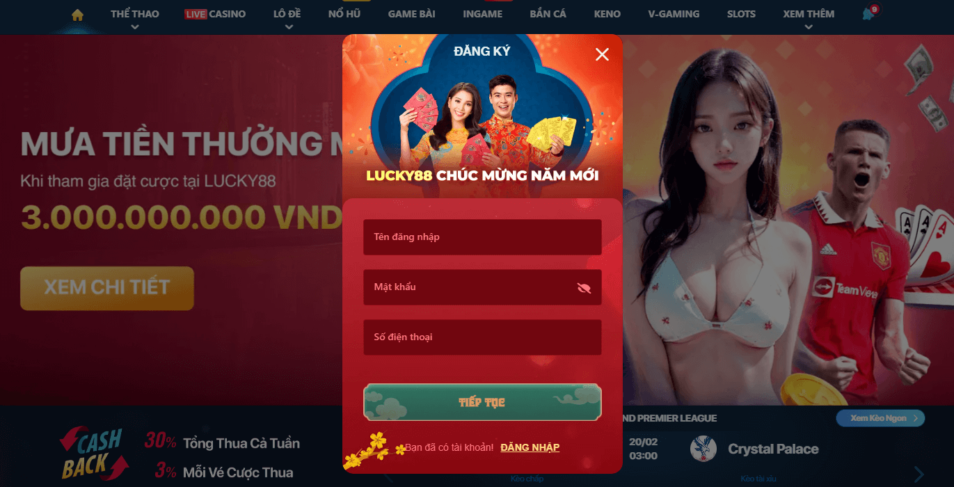 Các chương trình khuyến mãi của Lucky88vn 