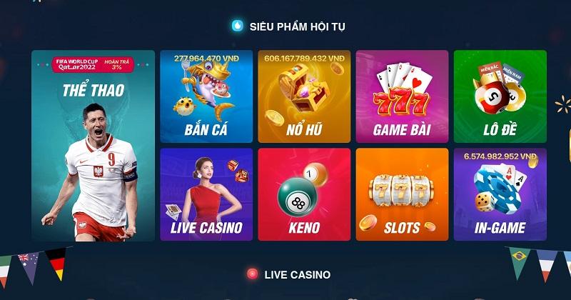 Nhà cái Lucky88 sở hữu kho game đa dạng, phong phú