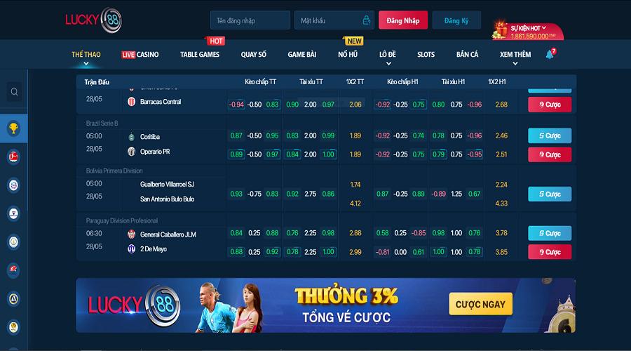 Người chơi có cơ hội nhận thưởng 30 vé cược free từ Lucky88