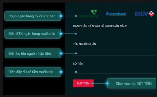 Lưu ý khi rút tiền Lucky88